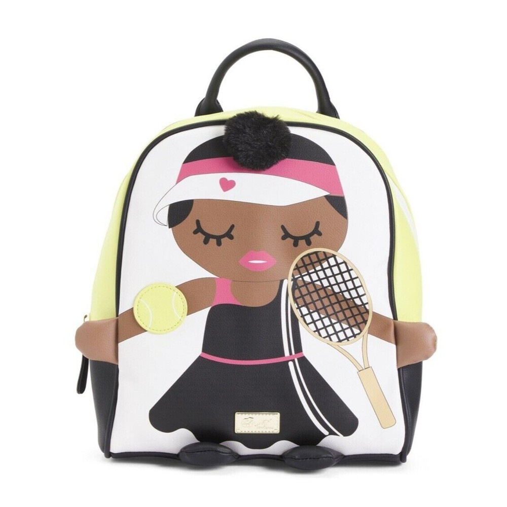 New Luv Betsey Johnson Backpack Princess Tennis Cute Girl LBMINDY Pom Pom Detail